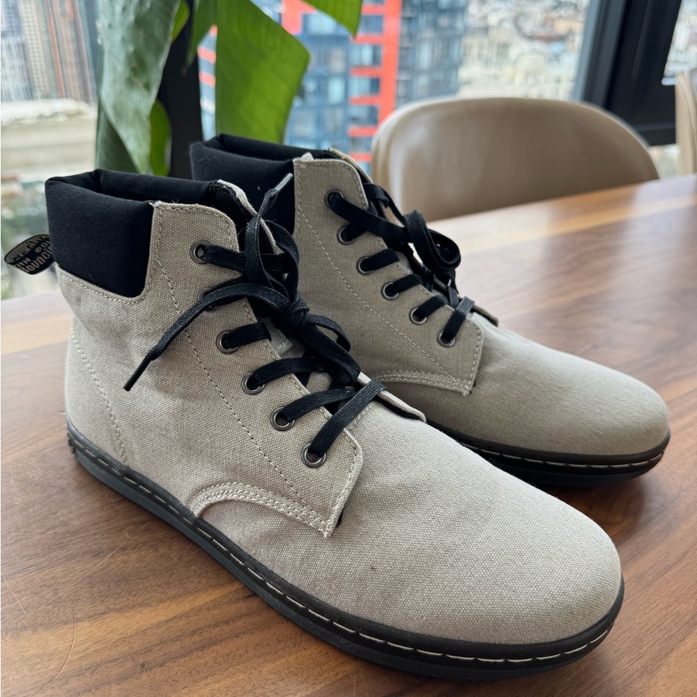 Bone + Black Doc Martens